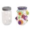 Colorations Clear Plastic Mason Jar, Set of 6 Pack, 5 1/2" high, 3" Dia, Decorate Your Own Jar, Craft for Kids, Create Unique & Personal Designs, Fun Kids Craft Project,Craft Project for Boys & Girls